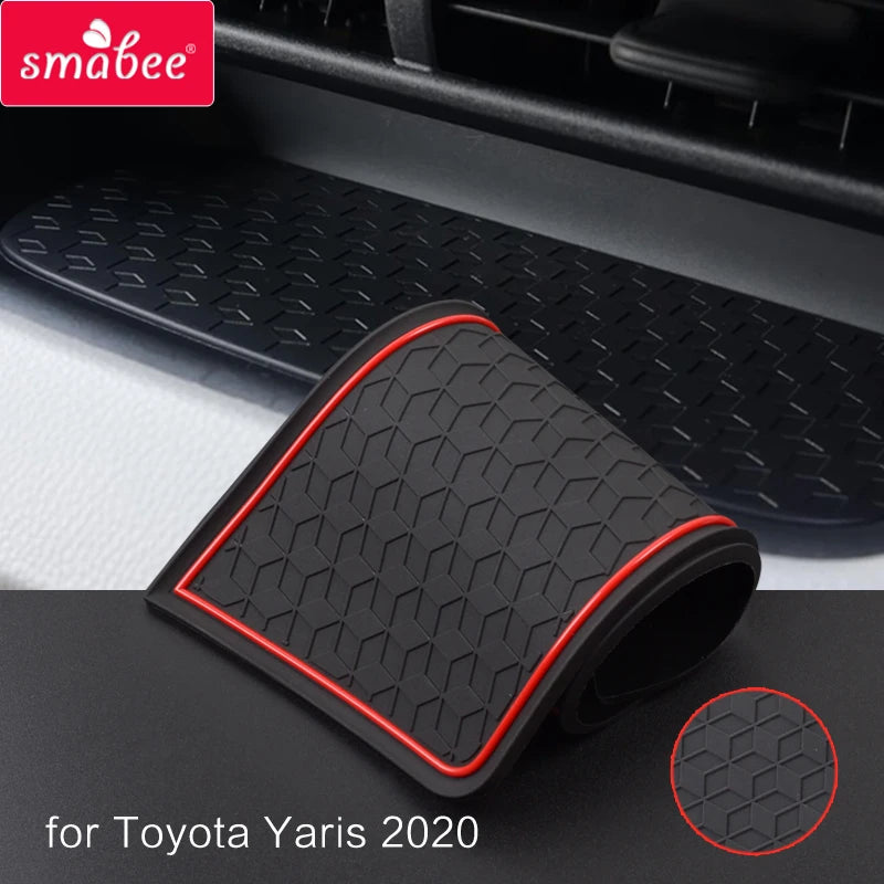 tapis porte voiture moderne tapis antidérapant hexagonal noir rouge adhésif pvc
