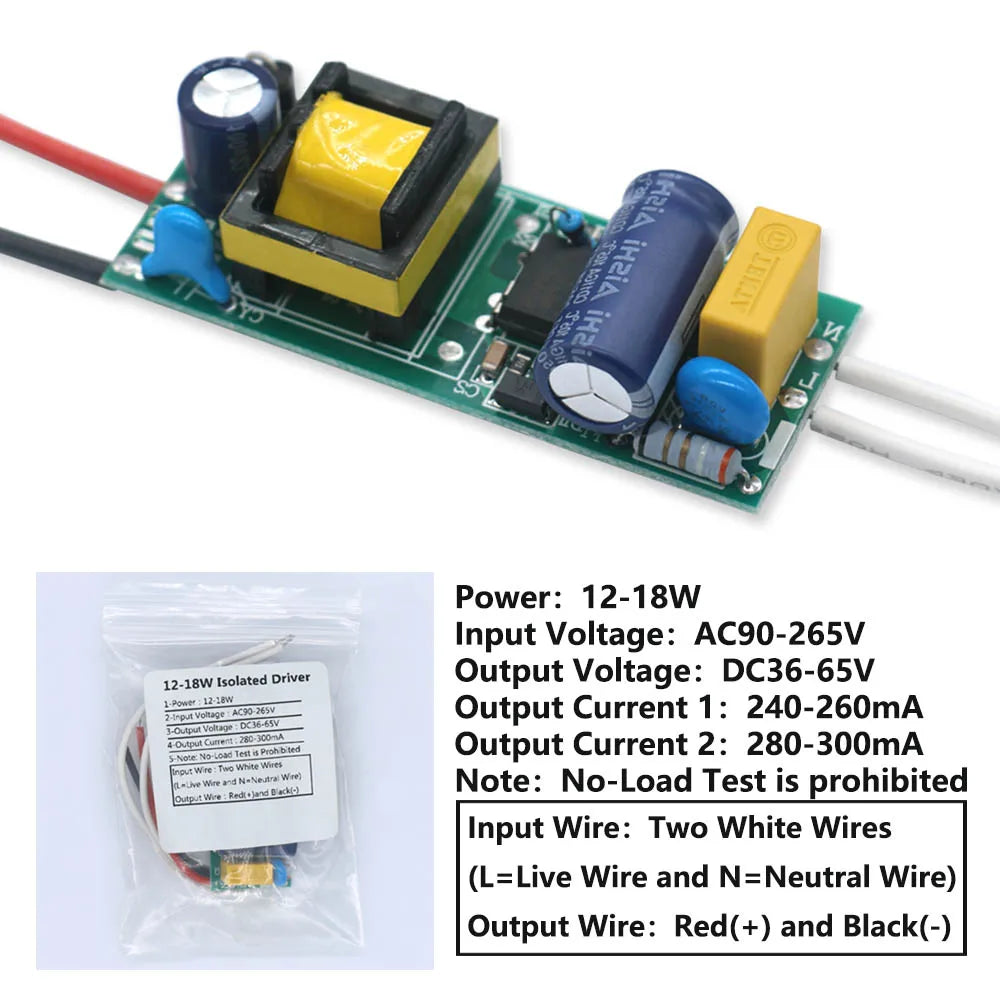 transformateurs electrique led 300ma 12v 120v 240v certifie ccc cqc rohs adaptable 1w 36w