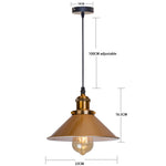 lampe suspendue industrielle conique noire dorée éclairage salon chambre éclairage intérieur E27 adaptable
