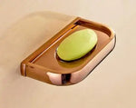 ensemble porte serviettes moderne rose doré salle bain fixations murales lisses opaques