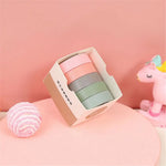 ruban adhésif décoratif washi tape masking tape 12 moderne minimaliste bleu vert rose gris