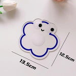 coasters cartoonaufs animaux souriants transparents orange blanc bleu respectueux environnement