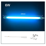 lampe uv antibactérienne blanc moderne clips transparent 6w 8w câble us eu