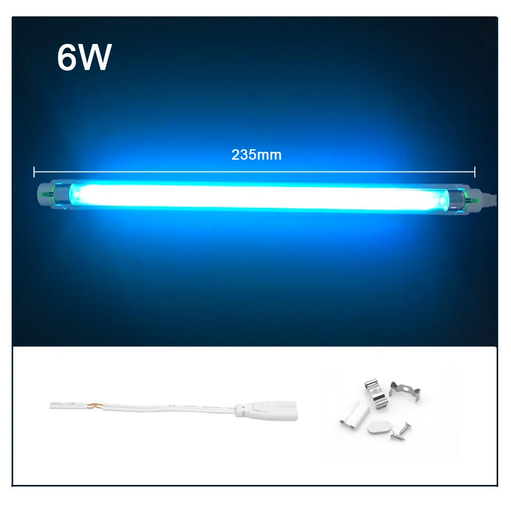 lampe uv antibactérienne blanc moderne clips transparent 6w 8w câble us eu