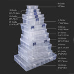 boîtes rangement transparentes modernes compartiments pliables poignées organisation bijoux vis pratiques plastique