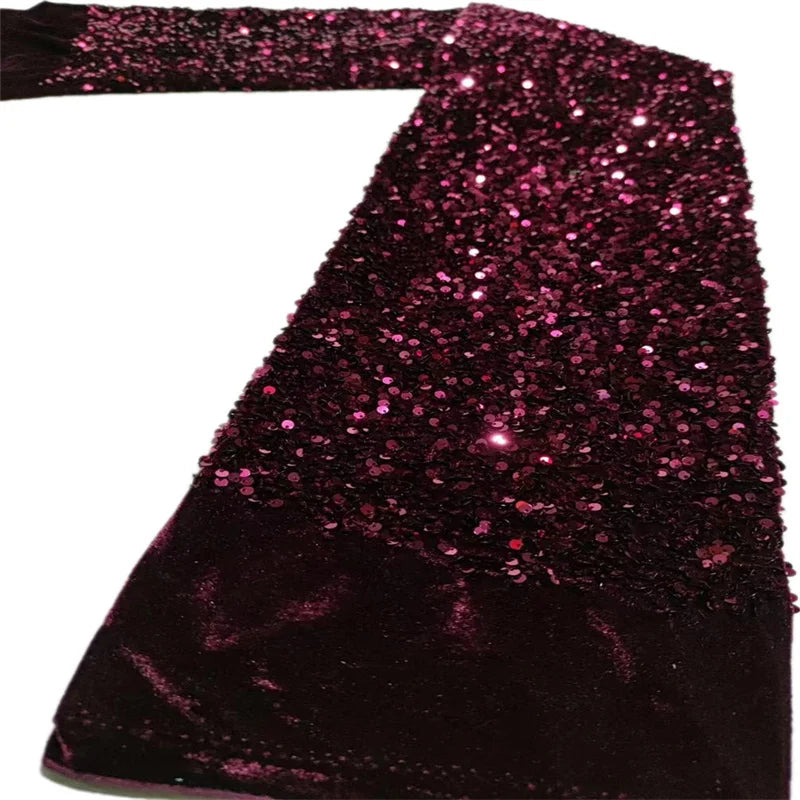 écharpe élégante dentelle velours rouge paillettes broderie trois dimensions mariage