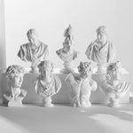 buste sculpté résine blanc détails granuleux classique réaliste décoration intérieureportrait miniature