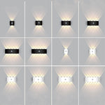 lampe murale led moderne blanc sensibilité mouvement étanche réglable intérieur extérieur
