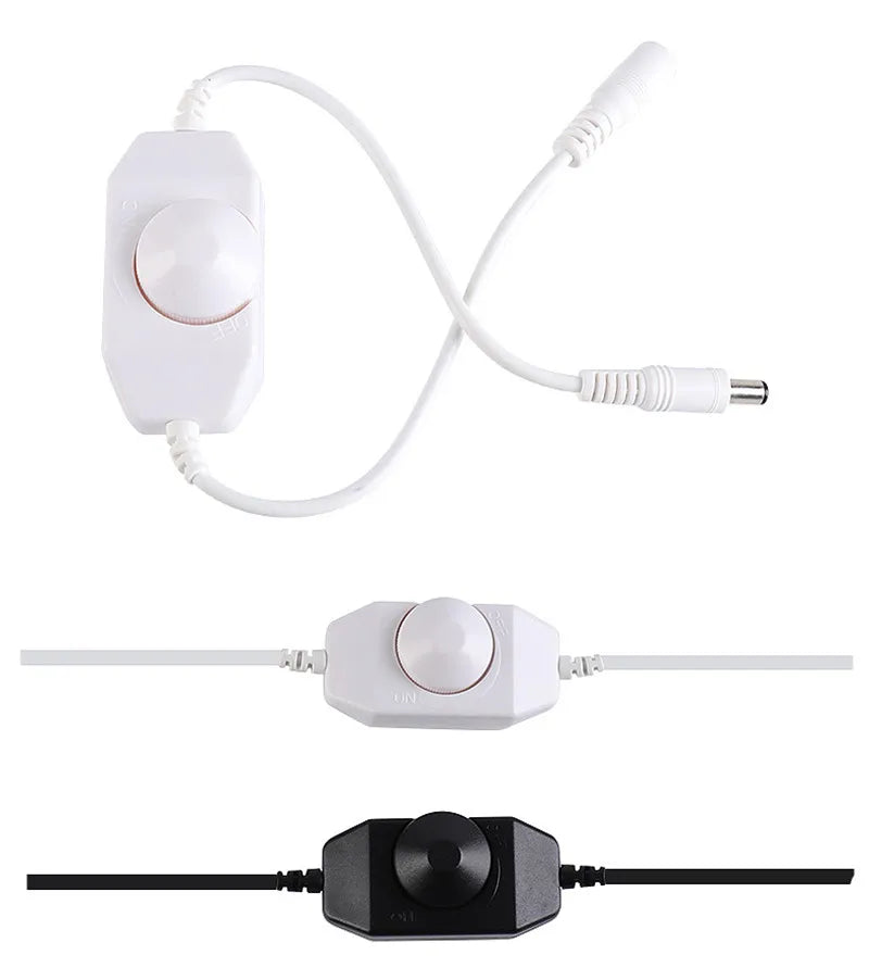 interrupteur rotatif led noir blanc gradation on off adhésif moderne certification ul rohs