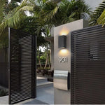 applique murale extérieure led noire moderne étanche jardin terrasse maison clôture
