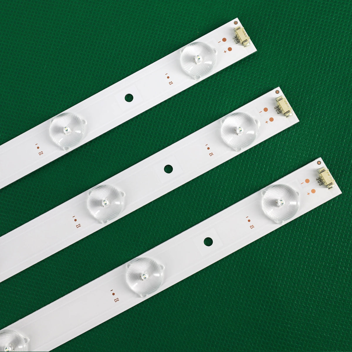 barres lumineuses led blanc vert industrielle lisse dorée adhésive connecteurs électriques