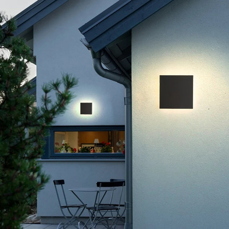 éclairage led moderne applique murale imperméable adhésive noire extérieure 150mm ip65