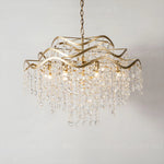 chandelier cuivre coquillages cristaux suspension moderne bohème lumières lumières lumières