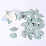 feuilles décoratives relief rose vert bleu beige noir automne mariage décoration intérieure vintage DIY