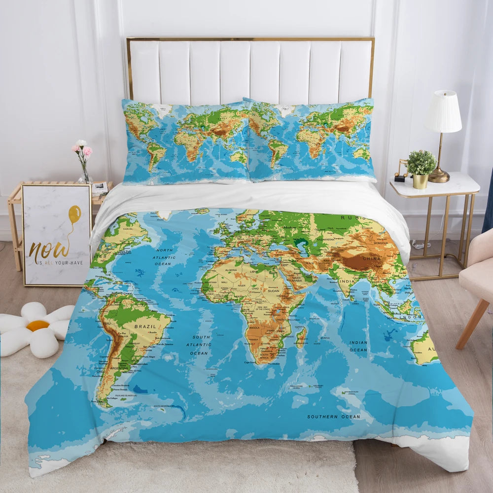 Parure de lit 240x260 dépliée montrant sa taille généreuse