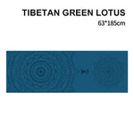 tapis yoga double couche non glissant bleu marine motifs floraux moderne 185x63cm yoga fitness