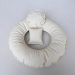 coussins doux velours bébé oreiller photo accessoire pose classique blanc rose beige violet