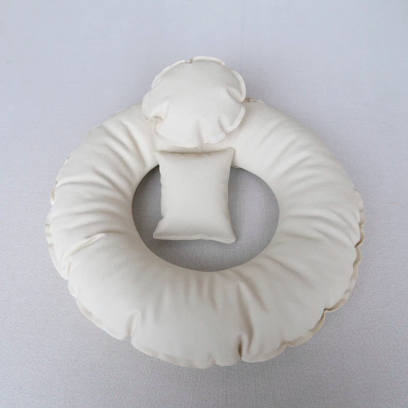 coussins doux velours bébé oreiller photo accessoire pose classique blanc rose beige violet