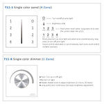 interrupteur led touch dimmer blanc noir rond moderne minimaliste adhésif
