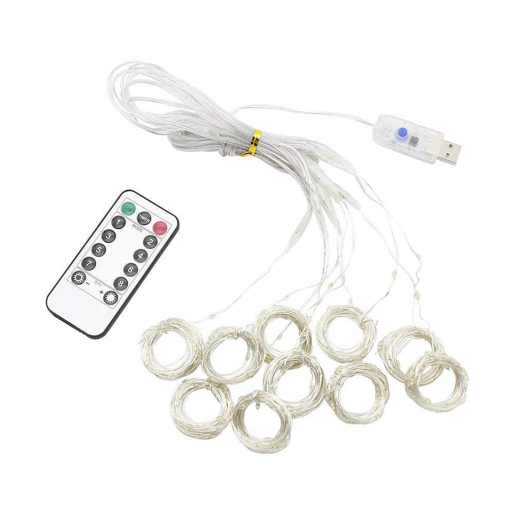 guirlande lumineuse led multicolore blanc chaud froid décoration intérieure noël mariage vacances télécommande usb