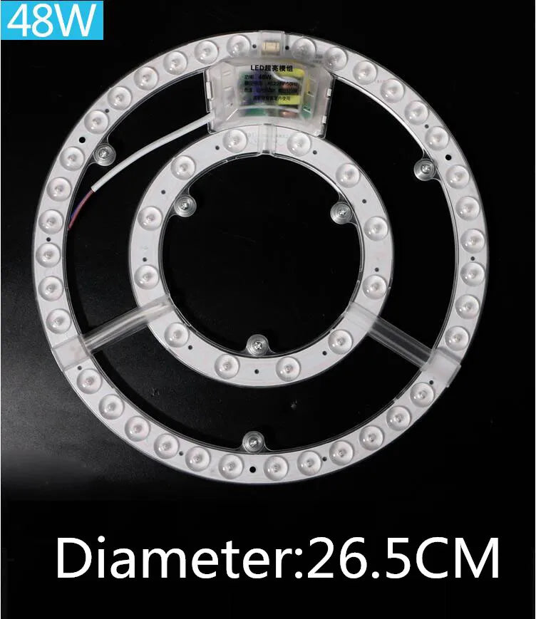 anneau lumineux led blanc moderne 12w 18w 24w 36w 48w vis connecteur électrique