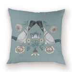 taies d'oreiller carrées fleur vintage polyester blanc décoratives