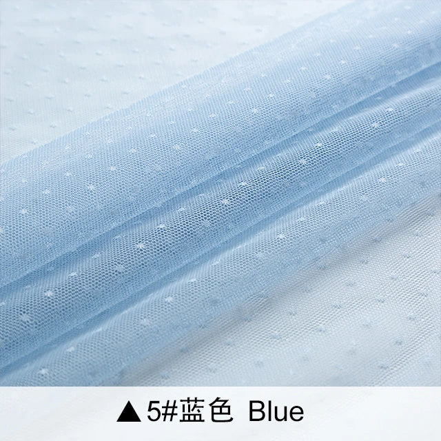 tulle rose clair noir points petits translucide délicat élégant polyester respirant tissu daim dobby