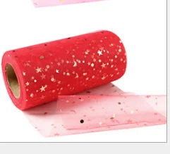 ruban décoratif étoiles dorées bleu vert rouge rose blanc noir opacité festive événement