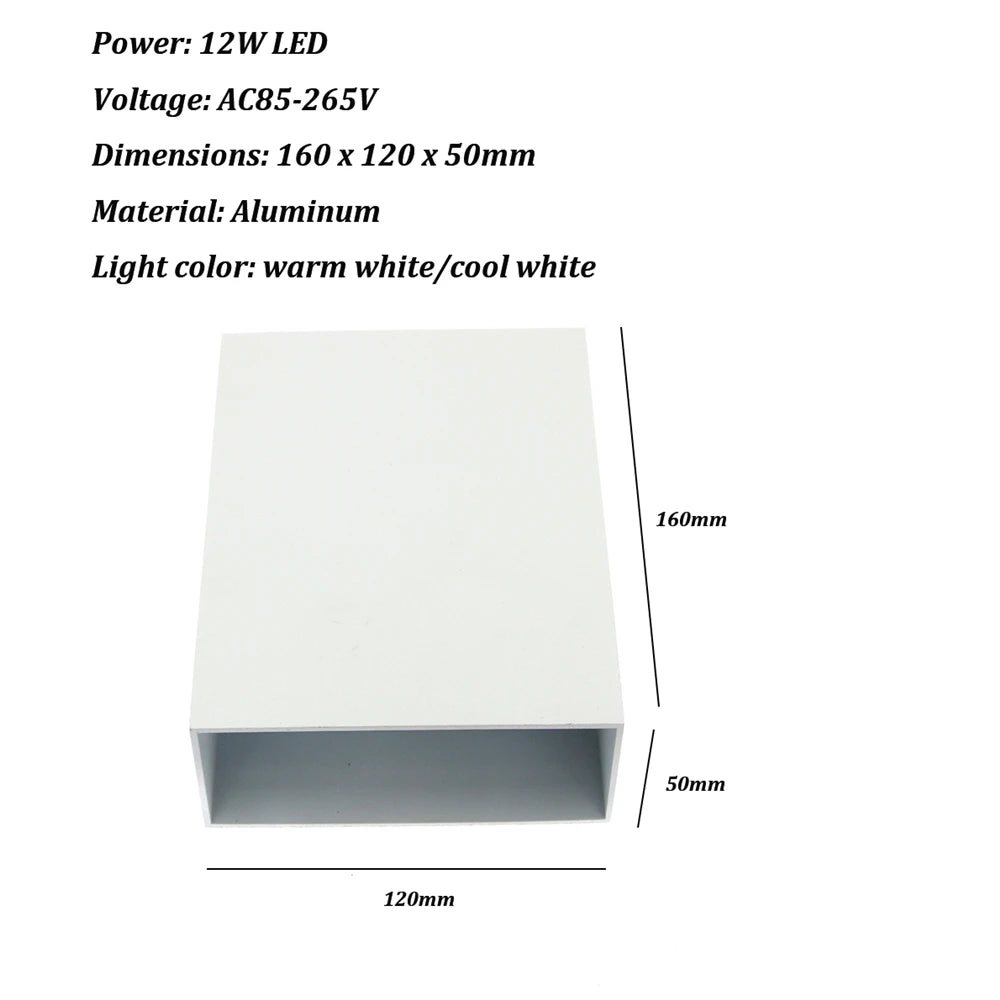 lampe murale moderne led blanc noir fixée mur éclairage cuisine chambre salle manger
