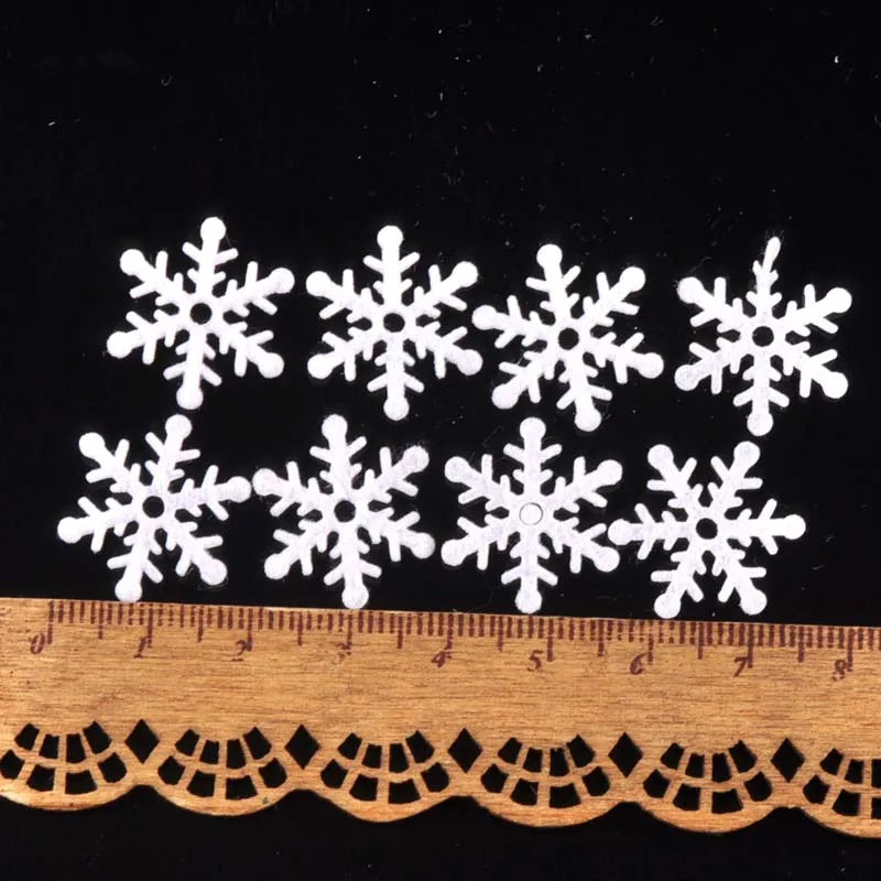 feutre flocons neige blanc non tissé scrapbooking décoration artisanat bricolage fêtes noël appliques 10