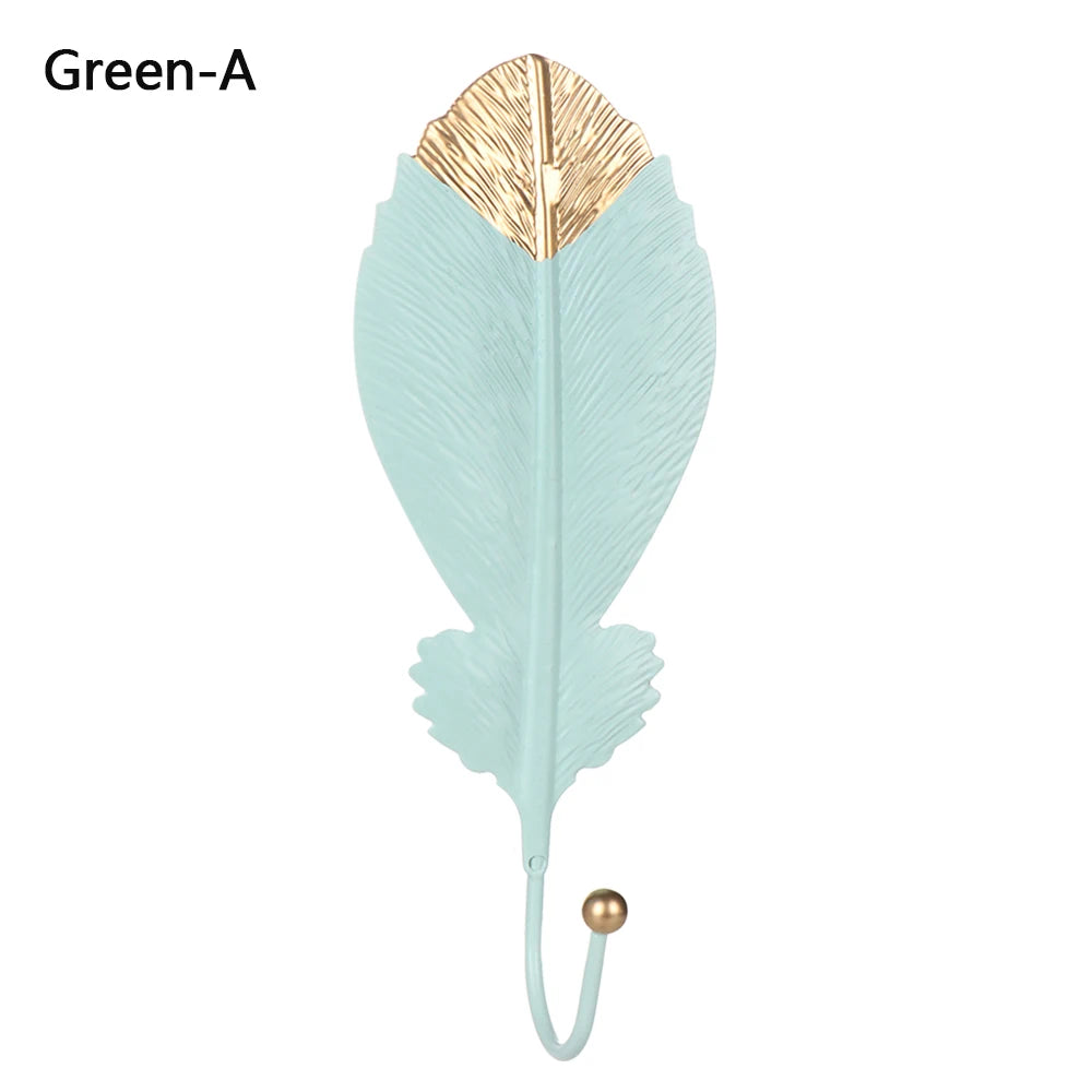 porte clés élégants moderne or feuilles stylisées porte sacs décoratifs