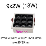 Spot LED moderne 18W 8W 10W 20W blanc opaques rondes noires 6000K 4000K 3000K