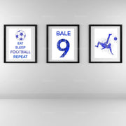 toile imprimée football texturée chambre enfant ballon joueur numéro bale sport minimaliste decoration mur