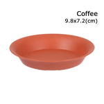assiettes rondes modernes différentes tailles noir blanc orange solides intérieur extérieur