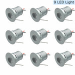 Mini spotlight LED argenté 3W 12V 24V moderne câble grille refroidissement