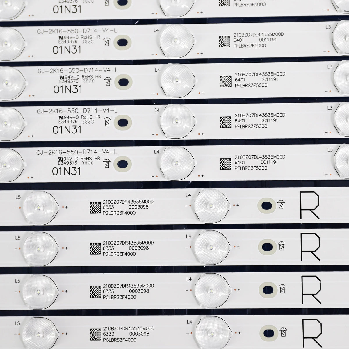 bandes rétroéclairage led lumières blanc rondelles points modernes nouvelle