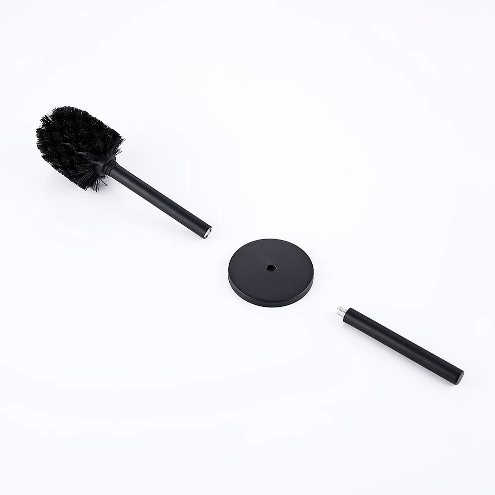brosse wc murale acier inoxydable noir mat minimaliste salle bain porte brosses fixations