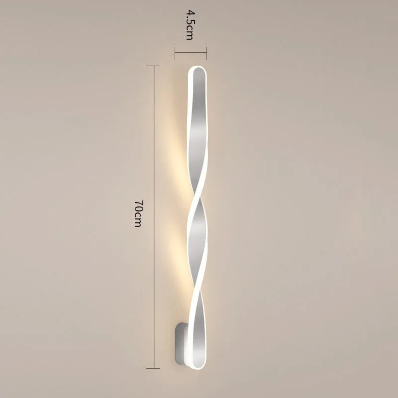 lampe murale moderne blanc ondulé fixée 220V LED 20+luminaires chambre salon