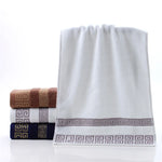 serviettes coton halloween marron blanc bleu violet motif géométrique doré rapide absorbantes 34x73cm