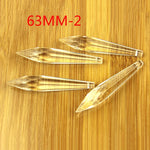 cristal transparent facetté forme stalactite lustre suspendu décoration luminaire moderne