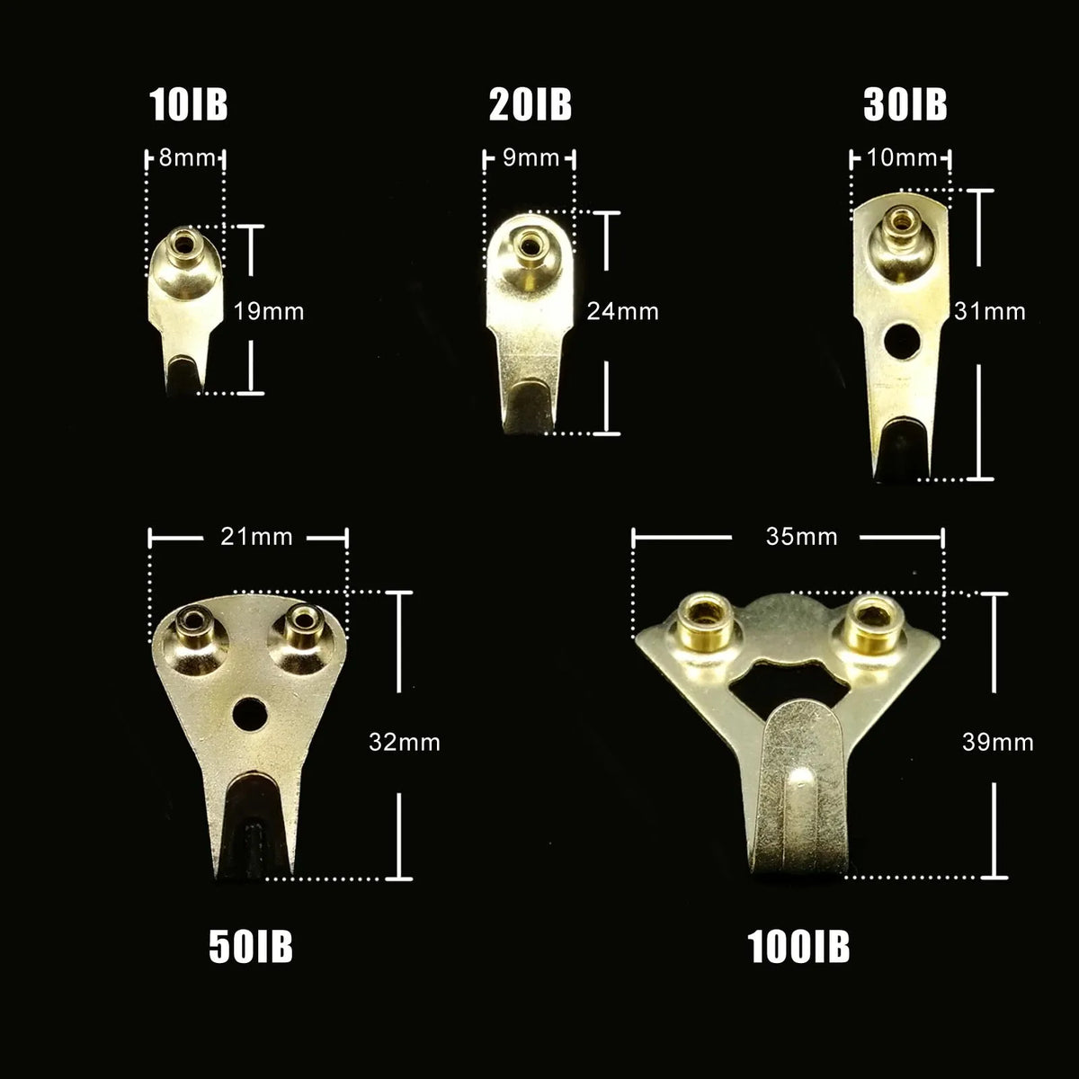 clips fixation dorés industriels clips clous dorés kit 80 pièces robustes