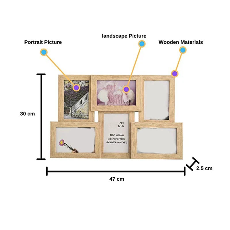 Cadre mural moderne en bois MDF blanc pour décoration intérieure