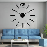 Détail horloge autocollante abstraite grand format
