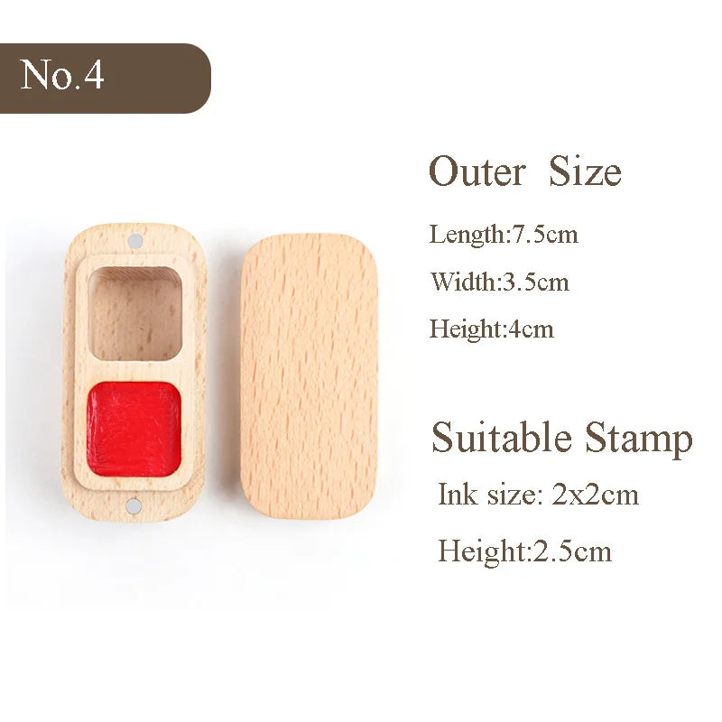 organisateur tampons bois naturel encreur support magnétique motif animal sculpté traditionnel artisanal