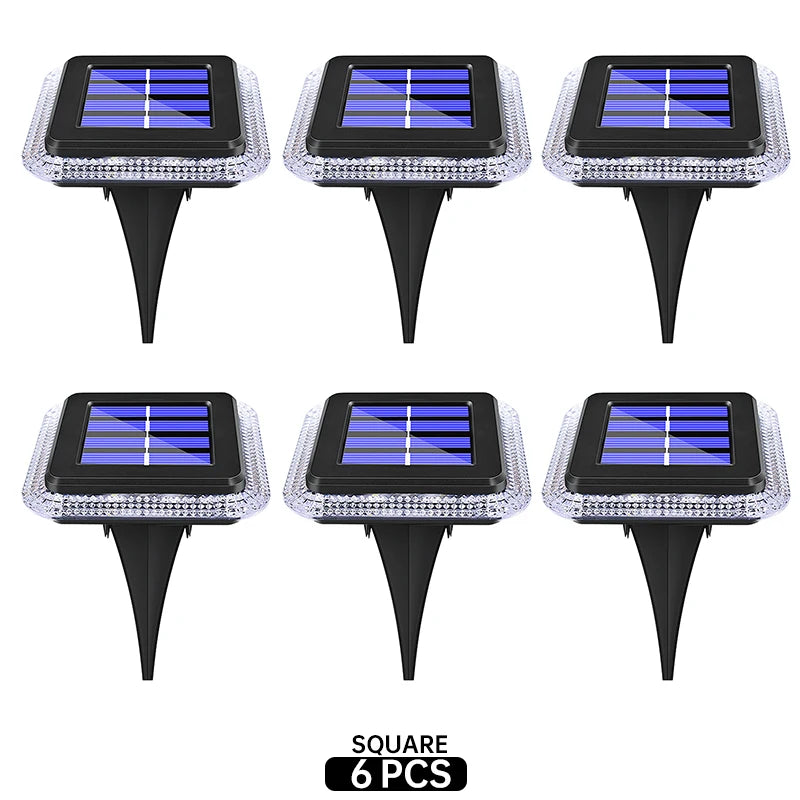 Lampe solaire extérieure 8LED moderne imperméable ip65 noir bleu blanc jardin decoration led tranche