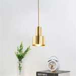 lampe suspendue dorée moderne minimaliste chaîne fil électrique interrupteur salon chambre