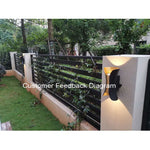 lampe murale moderne noir doré incurvée deux sources lumineuse montée mur haute qualité ip55
