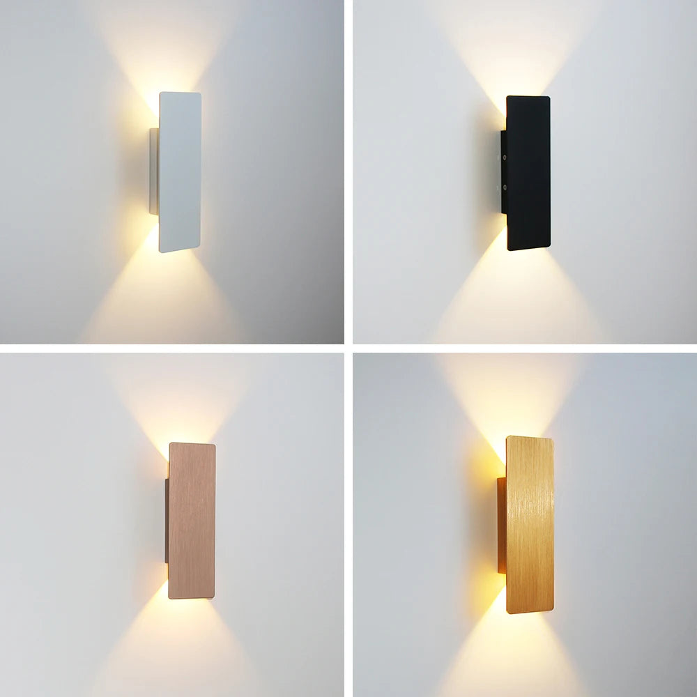 applique murale moderne led blanc noir doré fixée mur éclairage quotidien salon chambre entrée