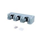 porte balai mural gris moderne adhésif support rangement balais accessoires nettoyage