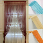rideau filé franges argenté rose orange violet blanc turquoise moderne transparent semi transparent